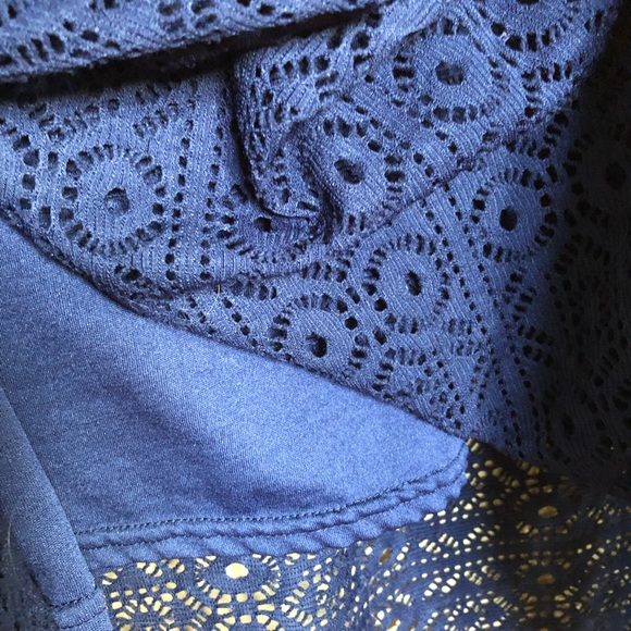 Navy Stretch Lace Maxi Dress, Size 8,10, Sleeveles - Picture 9 of 13